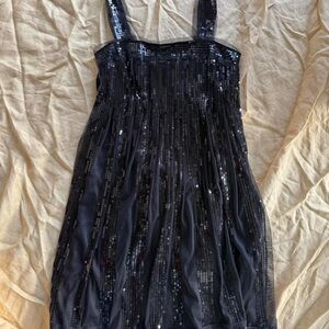 Elegant Black Sequin Dress